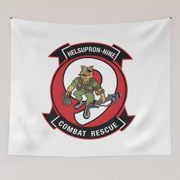 Item preview, US Navy HC-9 HELSUPPRON-NINE Combat Rescue "Warrior Cat" Patch designed and sold by CharlieDesings.
