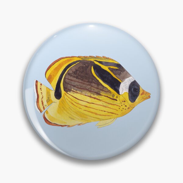 Item preview, RACOON BUTTERFLYFISH-Chaetodon lunula designed and sold by BEATRIZ ABAITUA.