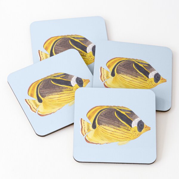 Item preview, RACOON BUTTERFLYFISH-Chaetodon lunula designed and sold by BEATRIZ ABAITUA.