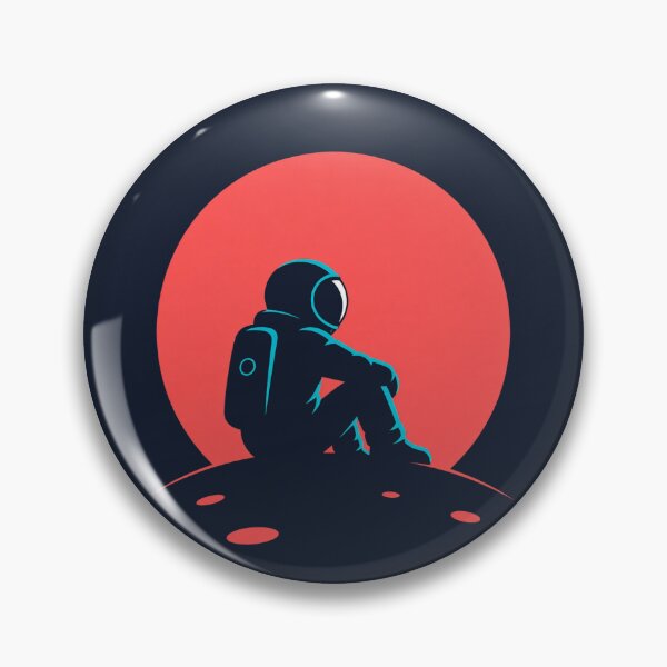 Artikelvorschau, Astronaut sitzt auf dem Roten Planeten (Minimalismus) entworfen und verkauft von Creative_Canvas.