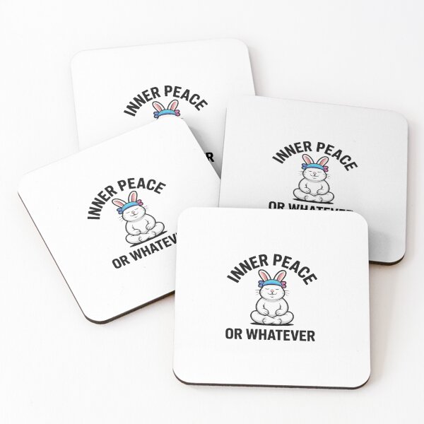 Item preview, Funny Inner Peace Or Whatever Yoga Bunny Sticker designed and sold by Mr-wow.
