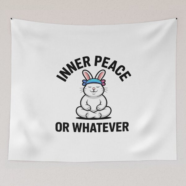 Item preview, Funny Inner Peace Or Whatever Yoga Bunny Sticker designed and sold by Mr-wow.