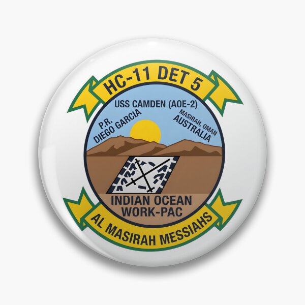 Item preview, US Navy HC-11 Detachment 5 USS Camden Indian Ocean Deployment Patch designed and sold by CharlieDesings.