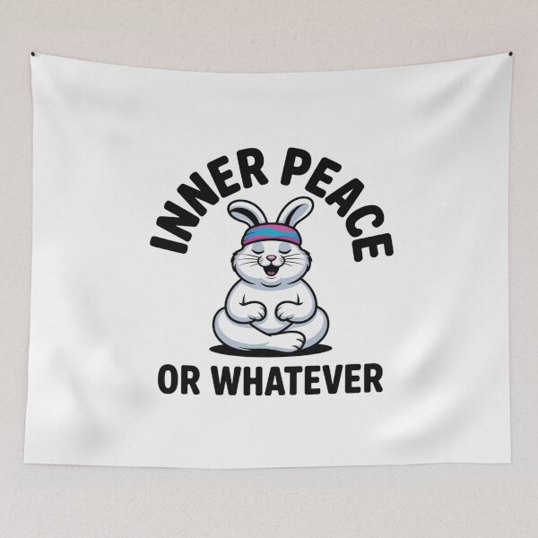 Item preview, Cute Yoga Bunny Funny Fitness Quote T-Shirt Decal designed and sold by Mr-wow.