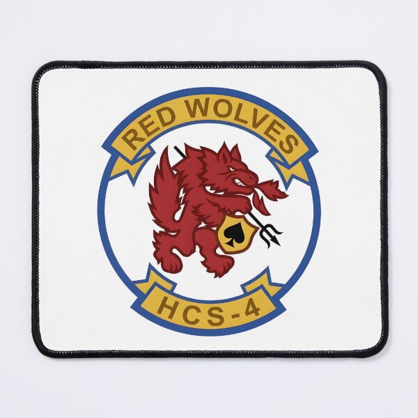 Item preview, US Navy HCS-4 Red Wolves Combat Search and Rescue Special Squadron Patch designed and sold by CharlieDesings.