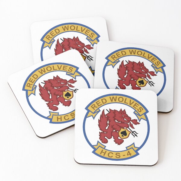 Item preview, US Navy HCS-4 Red Wolves Combat Search and Rescue Special Squadron Patch designed and sold by CharlieDesings.