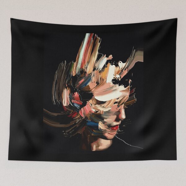 Item preview, Vibrant Abstract Woman Profile Expressive Brushstroke Art designed and sold by RamyGallery.