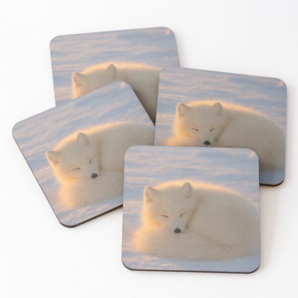 Item preview, Sleeping Arctic Fox in Snow – Peaceful Winter Wildlife Art designed and sold by Jesus-istheway.
