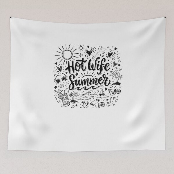 Item preview, Hot Wife Summer Fun Beach Vacation Doodle designed and sold by snowry.