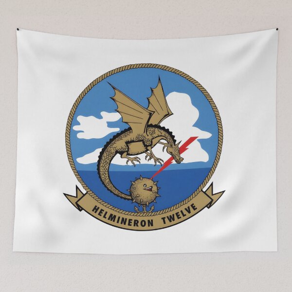 Item preview, US Navy HM-12 HELMINERON TWELVE Vintage Sea Dragons Squadron Patch designed and sold by CharlieDesings.