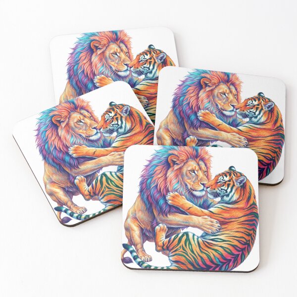 Item preview, Lion and tiger designed and sold by PP&RAINBOW SHOP.