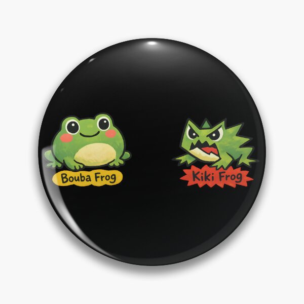 Item preview, Bouba Frog and Kiki Frog Cute vs Spiky Meme Linguistics and Psychology Design designed and sold by Nerd Romance Café.