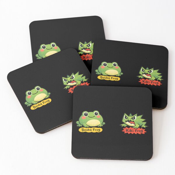 Item preview, Bouba Frog and Kiki Frog Cute vs Spiky Meme Linguistics and Psychology Design designed and sold by Nerd Romance Café.