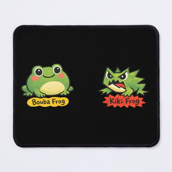 Item preview, Bouba Frog and Kiki Frog Cute vs Spiky Meme Linguistics and Psychology Design designed and sold by Nerd Romance Café.