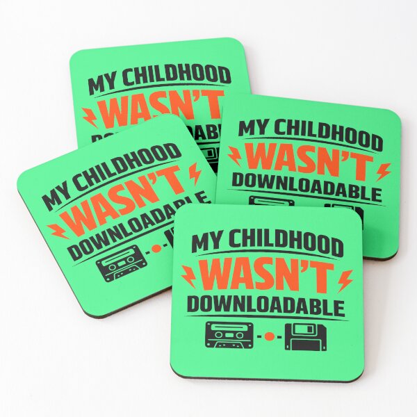 Item preview, My Childhood Wasn’t Downloadable – Retro Nostalgia Quote Design designed and sold by DesignHouse07.