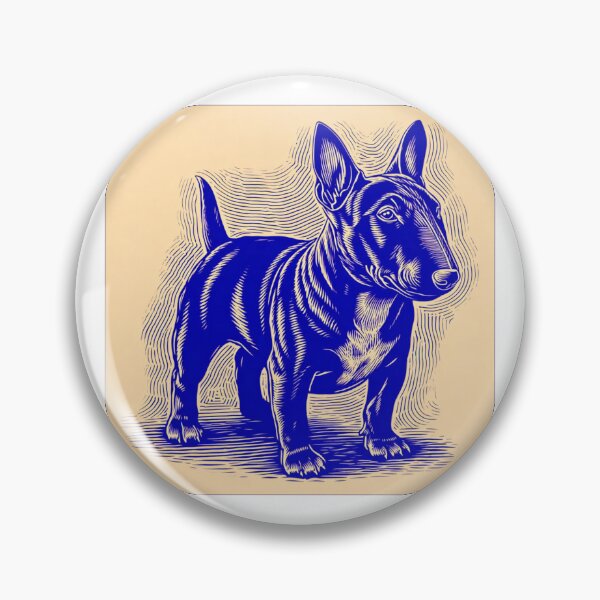 Item preview, Lino cut Bull terrier designed and sold by MendaciousMina.