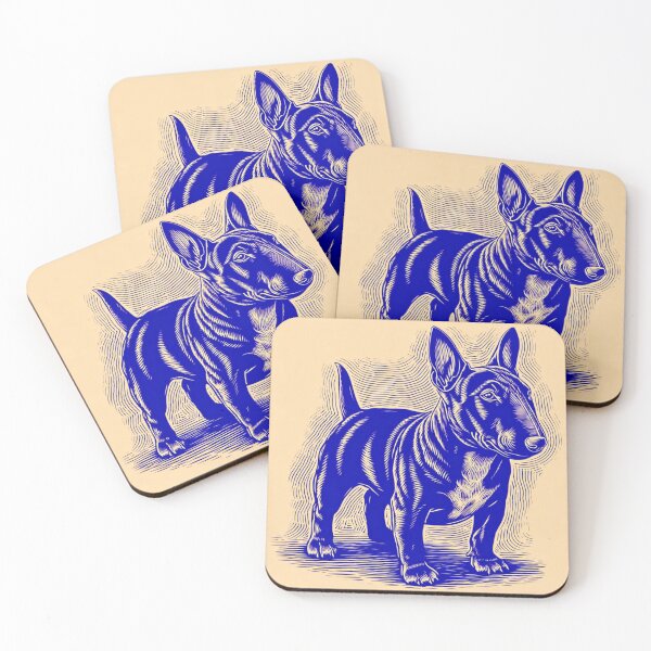 Item preview, Lino cut Bull terrier designed and sold by MendaciousMina.