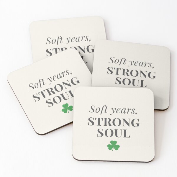 Item preview, Soft Years Strong Soul – Gentle Aging Quote Minimalist Design designed and sold by AmoebaPress.