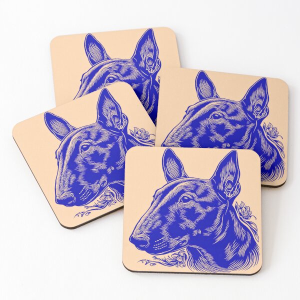 Item preview, Lino cut Bull terrier designed and sold by MendaciousMina.