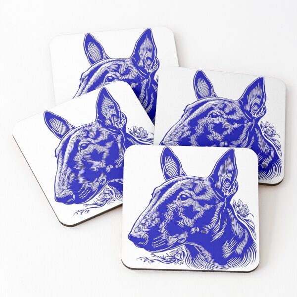 Item preview, Lino cut Bull terrier designed and sold by MendaciousMina.