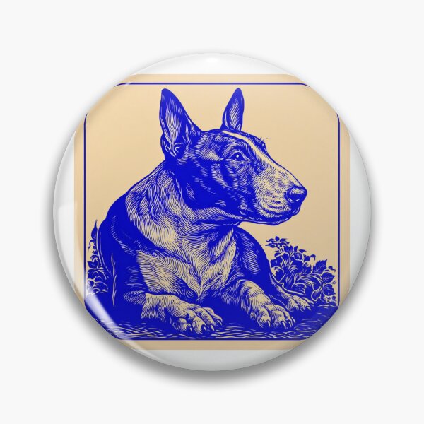Item preview, Lino cut Bull terrier designed and sold by MendaciousMina.