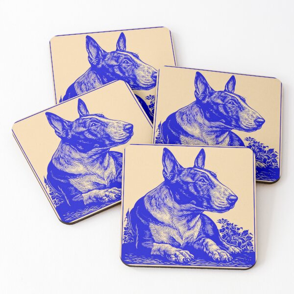 Item preview, Lino cut Bull terrier designed and sold by MendaciousMina.