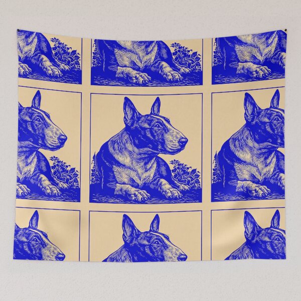 Item preview, Lino cut Bull terrier designed and sold by MendaciousMina.