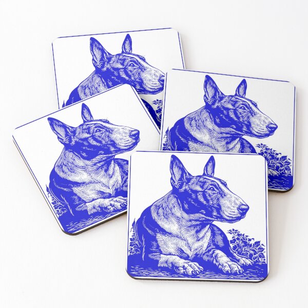 Item preview, Lino cut Bull terrier designed and sold by MendaciousMina.