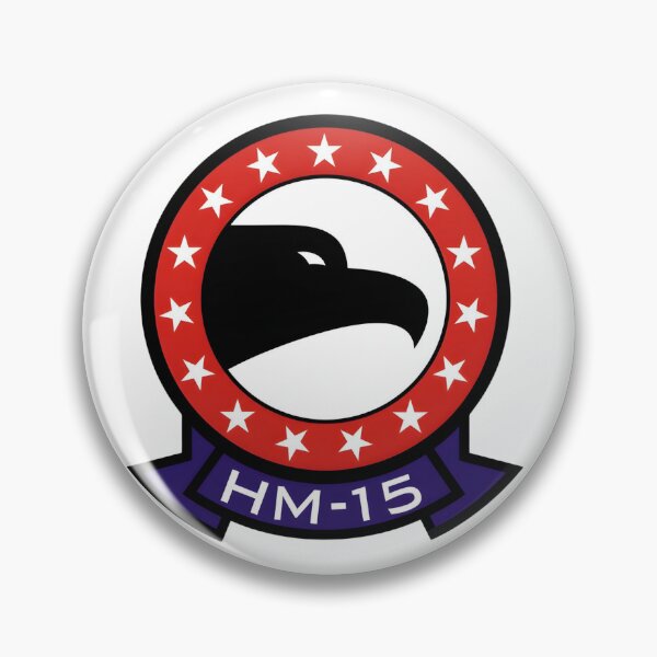Artikelvorschau, Abzeichen der US Navy HM-15 Blackhawk Hubschrauber-Minenabwehrstaffel entworfen und verkauft von CharlieDesings.