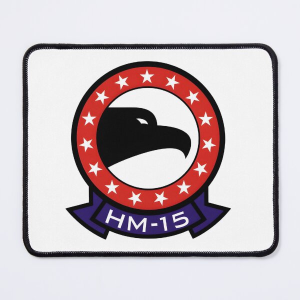 Item preview, US Navy HM-15 Blackhawks Helicopter Mine Countermeasures Squadron Patch designed and sold by CharlieDesings.