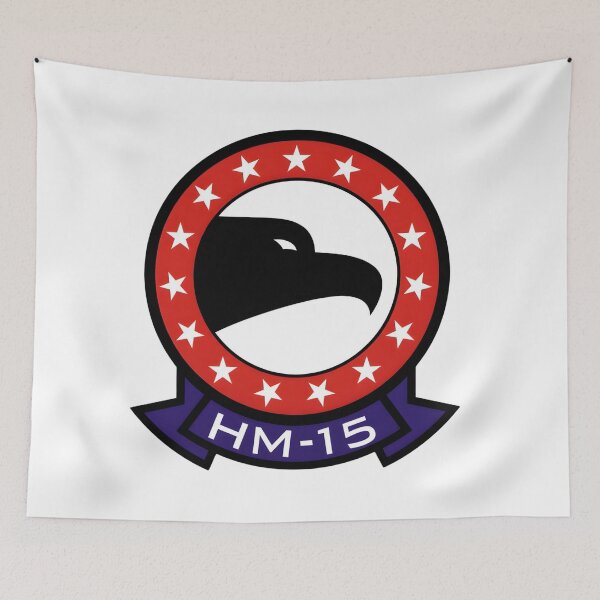 Item preview, US Navy HM-15 Blackhawks Helicopter Mine Countermeasures Squadron Patch designed and sold by CharlieDesings.