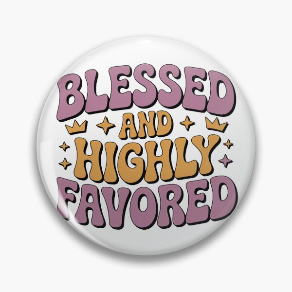 Item preview,  Blessed And Highly Favored Christian T-Shirt | Retro Groovy Faith Religious Gift designed and sold by EvolusionPro.