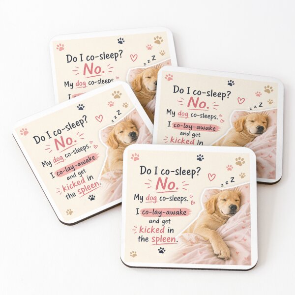 Item preview, Do I Co-Sleep? Funny Dog Sleeping designed and sold by DrakeDogShop.