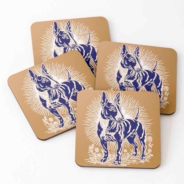 Item preview, Lino cut Bull terrier designed and sold by MendaciousMina.