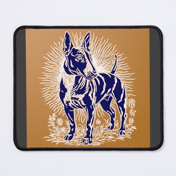 Item preview, Lino cut Bull terrier designed and sold by MendaciousMina.