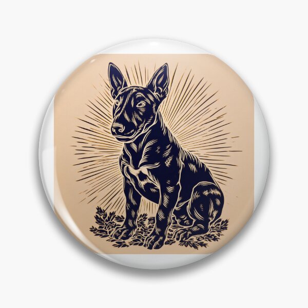 Item preview, Lino cut Bull terrier designed and sold by MendaciousMina.