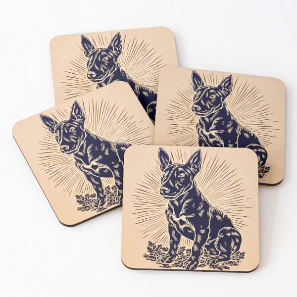 Item preview, Lino cut Bull terrier designed and sold by MendaciousMina.