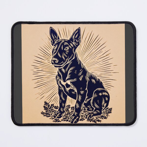 Item preview, Lino cut Bull terrier designed and sold by MendaciousMina.