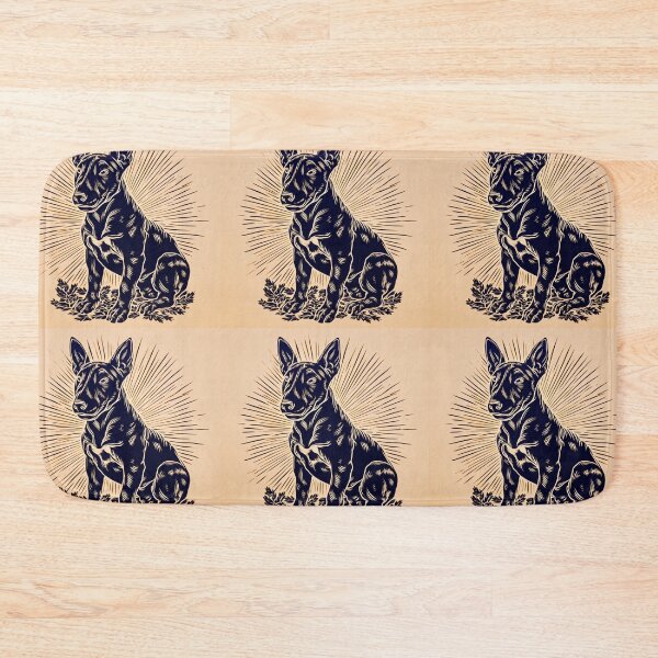 Item preview, Lino cut Bull terrier designed and sold by MendaciousMina.