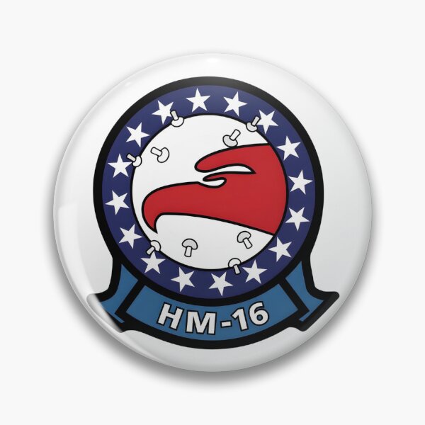 Item preview, US Navy HM-16 Warhawks Helicopter Mine Countermeasures Squadron Patch designed and sold by CharlieDesings.