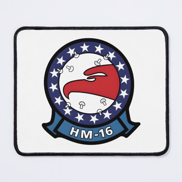 Item preview, US Navy HM-16 Warhawks Helicopter Mine Countermeasures Squadron Patch designed and sold by CharlieDesings.