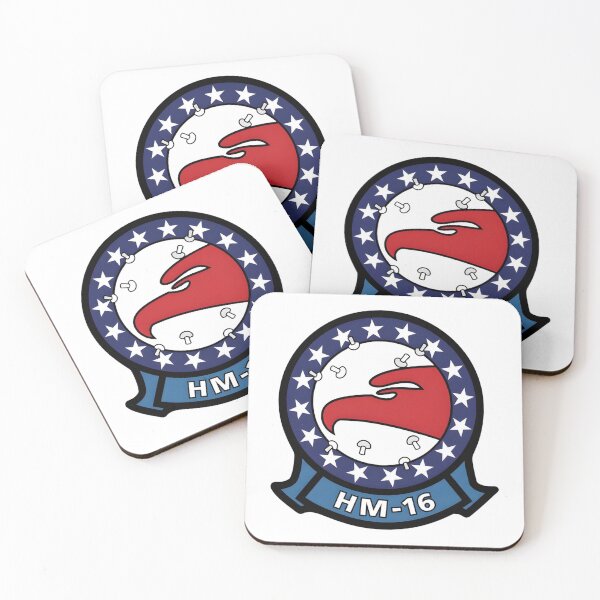 Item preview, US Navy HM-16 Warhawks Helicopter Mine Countermeasures Squadron Patch designed and sold by CharlieDesings.