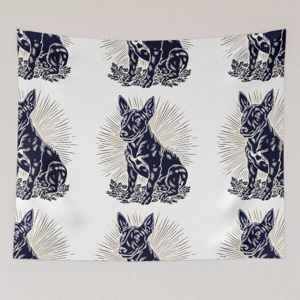 Item preview, Lino cut Bull terrier designed and sold by MendaciousMina.