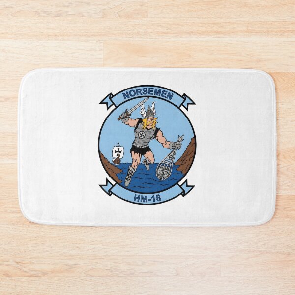 Item preview, US Navy HM-18 Norsemen Helicopter Mine Countermeasures Squadron Patch designed and sold by CharlieDesings.