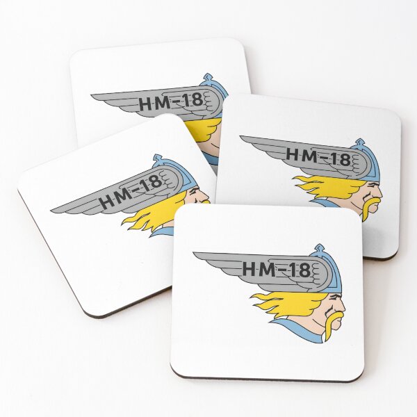 Item preview, US Navy HM-18 Norsemen Winged Helmet Squadron Patch designed and sold by CharlieDesings.