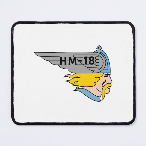 Item preview, US Navy HM-18 Norsemen Winged Helmet Squadron Patch designed and sold by CharlieDesings.