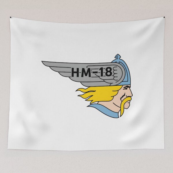 Item preview, US Navy HM-18 Norsemen Winged Helmet Squadron Patch designed and sold by CharlieDesings.