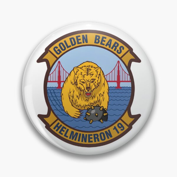 Item preview, US Navy HELMINERON NINETEEN (HM-19) Golden Bears Squadron Patch designed and sold by CharlieDesings.