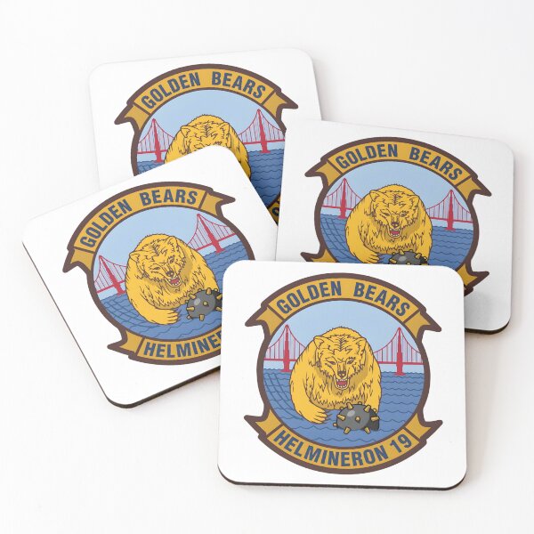 Item preview, US Navy HELMINERON NINETEEN (HM-19) Golden Bears Squadron Patch designed and sold by CharlieDesings.
