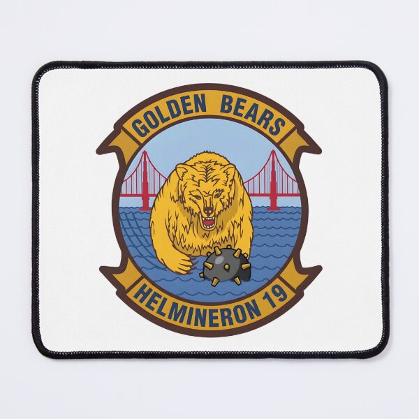 Item preview, US Navy HELMINERON NINETEEN (HM-19) Golden Bears Squadron Patch designed and sold by CharlieDesings.